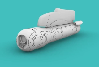 1/48 Talios Targeting pod for Rafale with pylon