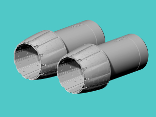1/72 F-18 E/F/G Exhaust OPEN for HASEGAWA kit