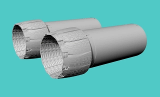 1/72 F-14D Exhaust OPEN version (TAMIYA)