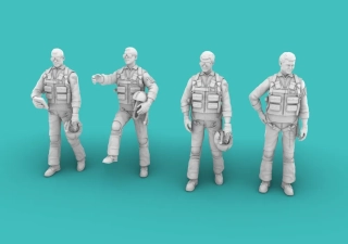 1/144 Vietnam War era American Pilots standing positions (4x pilots)