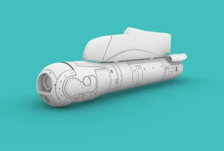 1/72 Damocles targeting pod for rafale with pylon